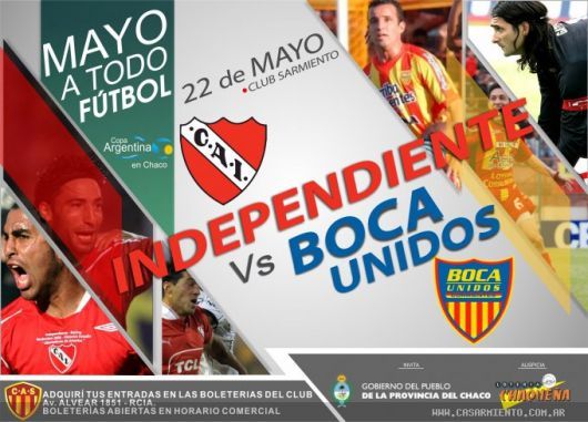 Arrancó la venta de entradas para Independiente-Boca Unidos