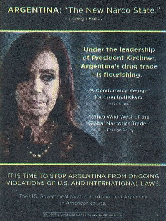 Una campaña en los EEUU acusa a la Argentina de ser un "narcoestado"