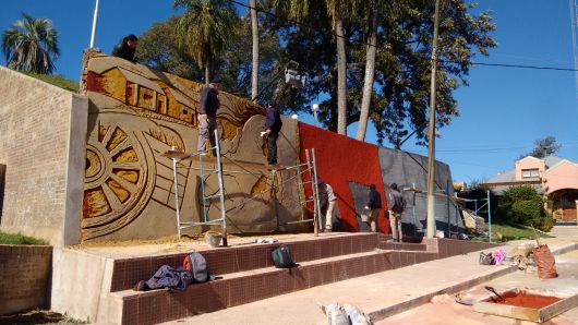 Restauran el Mural que representa el Combate de Punta Cuevas