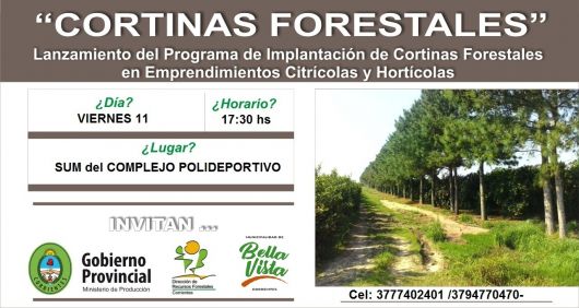 "Implantación de Cortinas Forestales en cultivos Citrícolas y Hortícolas"