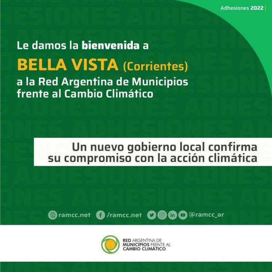 Bella Vista adhirió a la Red Argentina de Municipios frente al Cambio Climático